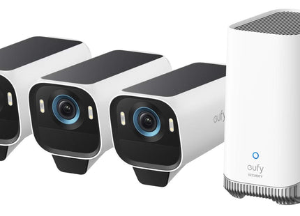 Eufy EufyCam S3 Pro, 3-Pack met HomeBase 3