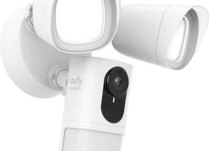Eufy Floodlight Camera 2K, IP-beveiligingscamera, Buiten, Bedraad, Amazon Alexa & Google Assistant, 2500 lm, 5000 K