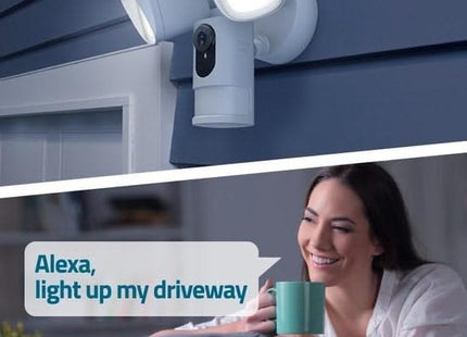 Eufy Floodlight Camera 2K, IP-beveiligingscamera, Buiten, Bedraad, Amazon Alexa & Google Assistant, 2500 lm, 5000 K