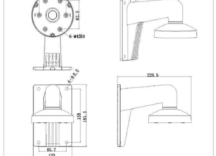 Hikvision DS-1273ZJ-135 aluminium wandbeugel