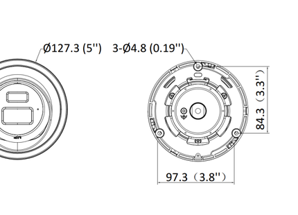 Hikvision DS-2CD2343G2-LI2U, 4MP Turret, Smart Hybrid Light, AcuSense, PoE, Micro SD slot, Microfoon