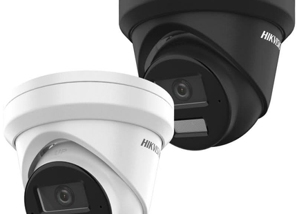 Hikvision DS-2CD2343G2-LI2U-SRB Zwart, 4MP Turret, Smart Hybrid  AcuSense, PoE, Mic. Sirene, flitslicht