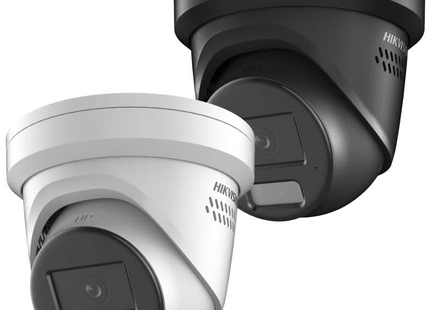 Hikvision DS-2CD2346G2H-IS2U/SL Zwart, 4Mp Darkfighter Eyeball, 2-weg audio, Siren/Strobe LED