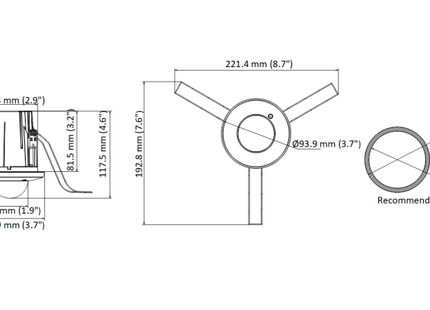 Hikvision DS-2CD2E43G2-U(2.8MM), 4 MP AcuSense Inbouw Mini Dome