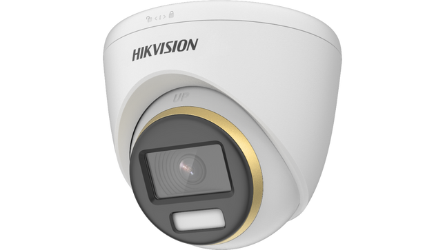 Hikvision DS-2CE72UF3T-E Colorvu TurboHD Coax-PoC 4K camera, Full Color beeld.