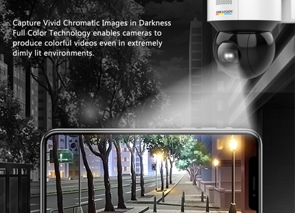 Hikvision DS-2DE3A404IWG-E/W, 4 MP, PTZ, Smart Hybrid LED, WiFi, 2-weg audio, Incl. muursteun