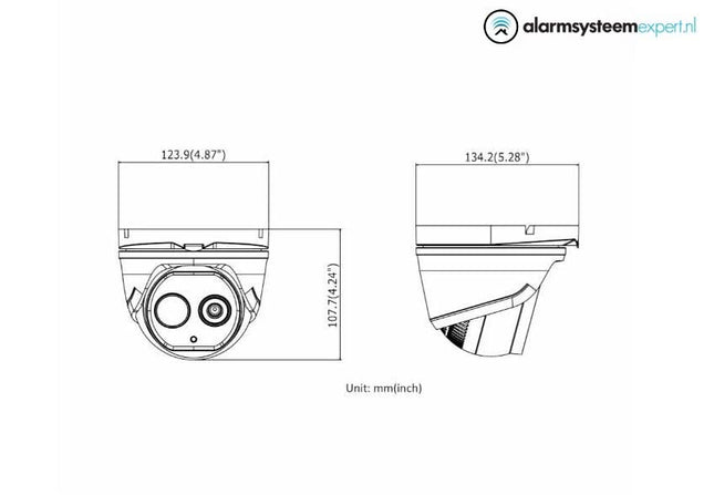 Hikvision DS-2TD1228-2/QA, Thermisch bi-spectrum Dome Camera Zwart