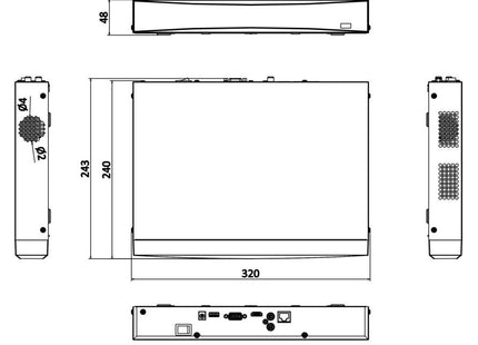 Hikvision DS-7604NXI-K1 4 kanalen 4K zonder POE