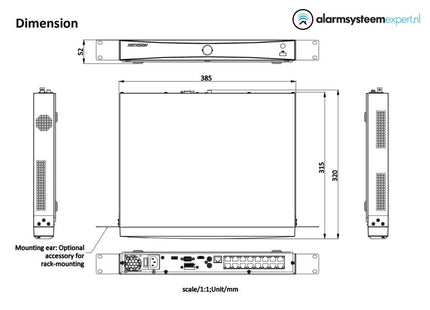 Hikvision DS-7616NXI-K2/16P 16 kanalen AcuSense NVR, HDMI, 16x PoE