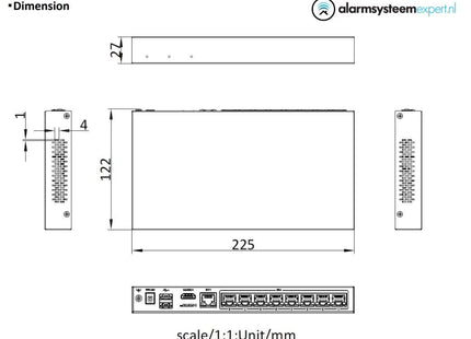 Hikvision DS-E08NI-Q1/8P, Incl. 2TB SSD, Geschikt voor 8 IP camera's 8x PoE