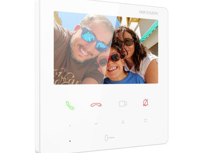Hikvision DS-KH6110-WE1 Binnenpost met 4.3 inch scherm PoE/12v WiFi, WIT