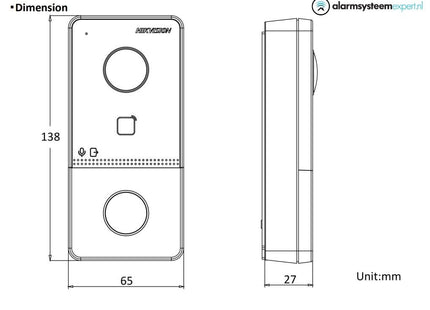 Hikvision DS-KV6113-WPE1 Video Intercom Kit PoE/12v WiFi