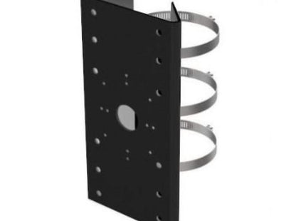 Hikvision DS-1275ZJ-SUS Black, soporte de montaje en poste negro con abrazaderas
