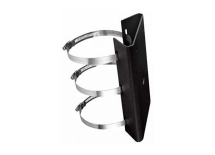 Hikvision DS-1275ZJ-SUS Black, soporte de montaje en poste negro con abrazaderas