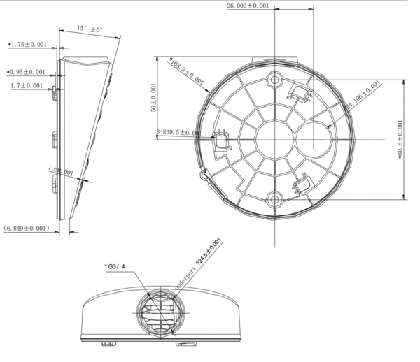 Hikvision Hikvision DS-1281ZJ-DM27 schuine opbouw