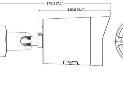 Hikvision Hikvision DS-2CD2086G2H-IU 8Mp 4K Mini Bullet Preto, alimentado por Darkfighter, AcuSense, 40m IR