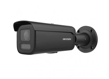 Hikvision Hikvision DS-2CD2647G3-LIZS2UY/SL Luce ibrida intelligente da 4 MP nera con proiettore varifocale motorizzato ColorVu 3.0