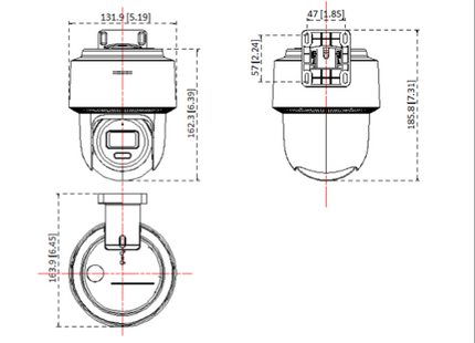 Hikvision Hikvision DS-2DE2C400MWG-E, cámara Mini Pan Tilt (sin zoom) de 4MP Ranura SD PoE LED IR híbrido, Seguimiento
