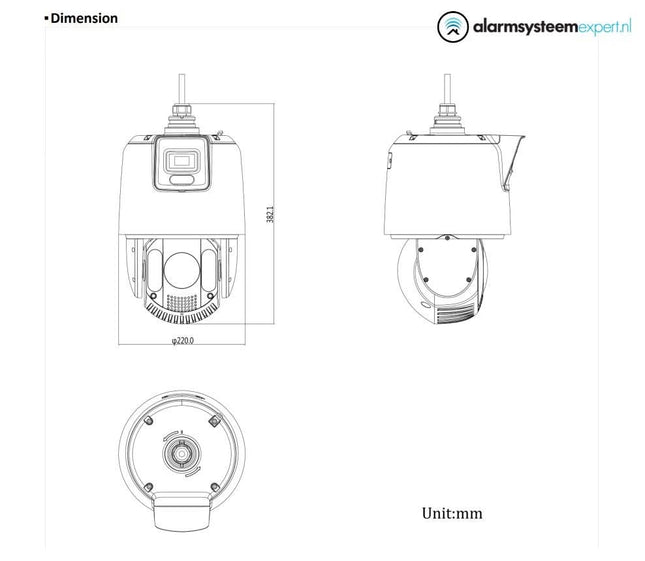 Hikvision Hikvision DS-2SE7C425MW-AEB(14F1)(P3), cámara dual de 4MP con zoom PTZ 25X y cámara fija en uno.