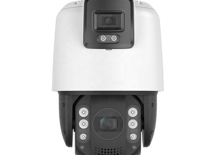 Hikvision DS-2SE7C425MW-AEB(14F1)(P3), cámara dual de 4 MP con zoom PTZ de 25x y cámara fija integradas.