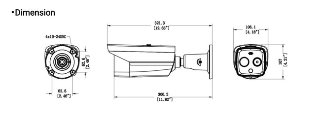 Hikvision Hikvision DS-2TD2617-3/QA 160x120/4MP HeatPro Bullet con ángulo de apertura térmica de 50°