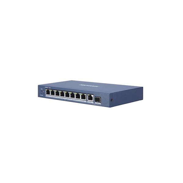 Hikvision Hikvision DS-3E1510P-EI, switch inteligente de 10 portas com, 8x PoE, 1000Mb/Gigabit