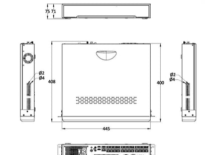 Hikvision DS-7732NI-M4/24P, 32 canales, 24 conexiones POE, 4K