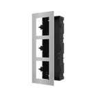 Hikvision Hikvision DS-KD-ACF3/S Marco empotrable de 3 módulos de acero inoxidable