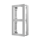 Hikvision DS-KD-ACW2/S, intercomunicador modular, marco de montaje en superficie de 2 módulos de acero inoxidable