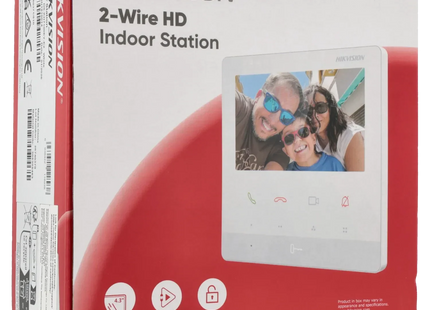 Hikvision Hikvision DS-KH7100EY-E2-W, 2-Draads Modulaire intercom, binnenpost monitor