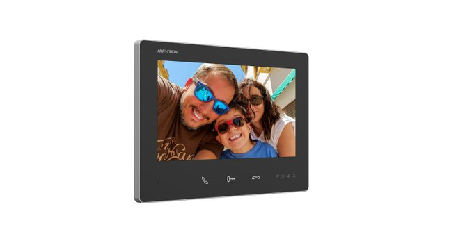 Hikvision Hikvision DS-KH7300EY-WTE2, intercomunicador modular de 2 fios, unidade interna preta, WiFi