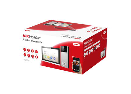 Hikvision Hikvision DS-KIS611-S, Video-Gegensprechanlagen-Set DS-KH6350-WTE1, DS-KV6114-MWBE1