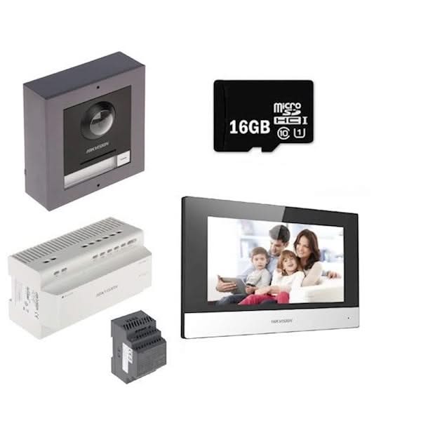 Hikvision Hikvision DS-KIS702Y Conjunto de vídeo porteiro de 2 fios