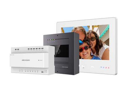 Hikvision DS-KIS704EY Videoportero de 2 hilos Full HD de aluminio, kit de 2 hilos
