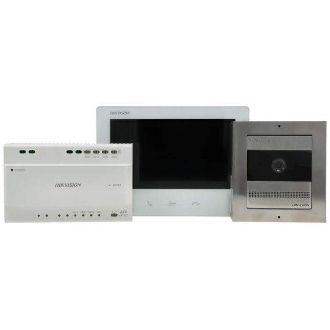 Hikvision Hikvision DS-KIS704EY/RVS, Video intercom 2 Draads Full HD 2-draads Set