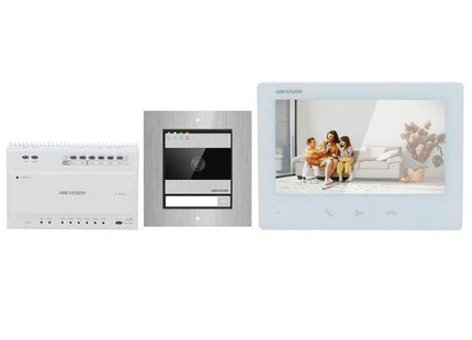 Hikvision Hikvision DS-KIS704EY/RVS, Video intercom 2 Draads Full HD 2-draads Set