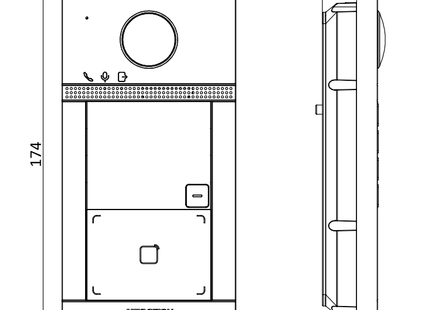 Hikvision Hikvision DS-KV8113-WME1 Inbouw 1 beldrukker IR verlichting PoE 12v