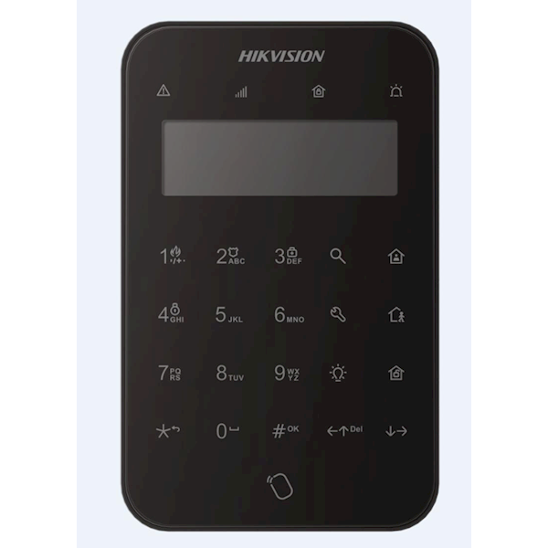 Hikvision Hikvision DS-PK1-LT-WE Tastiera LCD wireless + lettore di tag Nero
