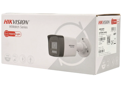 Hikvision HWI-B180HA-LUF/SL, cámara tipo «bullet» híbrida inteligente de 8 Mp/4K, PoE, ranura para tarjeta micro SD, audio bidireccional