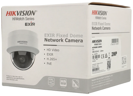Hikvision HWI-D121H-C, cámara domo de 2 MP, 2,8 mm, PoE, 20 m de infrarrojos