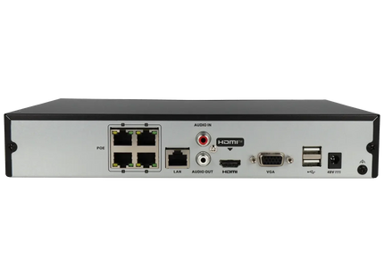 Hikvision Hikvision HWN-4104MH-4P, NVR de 4 canales 8Mp/4K, 4x PoE