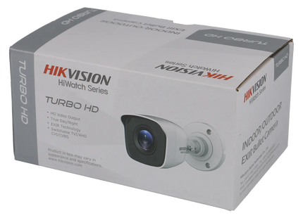 Hikvision Hikvision HWT-B120-M-B, 2MP Bulletcamera 2.8mm, 4 in 1 video-output coax zwart