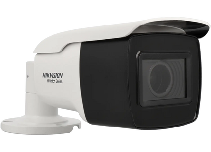 Hikvision HWT-B381-Z, 8 MP (4K), 80 m de infrarrojos, objetivo con zoom motorizado, cámara tipo bala coaxial Turbo HD