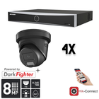 Hikvision Hikvision Set 4x torretta 8MP + registratore e cablaggio