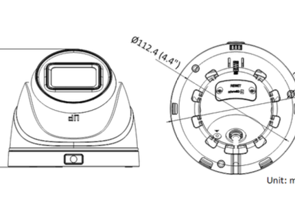 Hikvision HWI-T640HA-Z 4MP motorzoomlens Turret camera, PoE, Micro SD slot, IR, Acusense