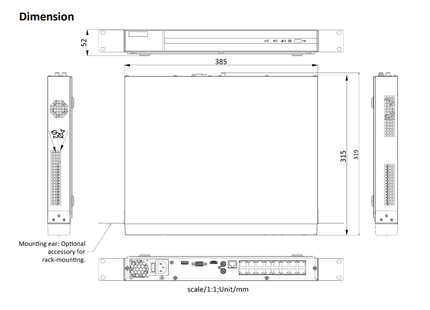 Hikvision HWN-4216MH-16P, 16 Kanaals 8Mp/4K NVR, 16x PoE
