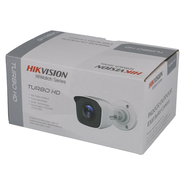 Hikvision HWT-B120-M-B, 2MP Bulletcamera 2.8mm, 4 in 1 video-output coax zwart