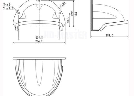 Hikvision Regenkap DS-1250ZJ tbv domecamera's