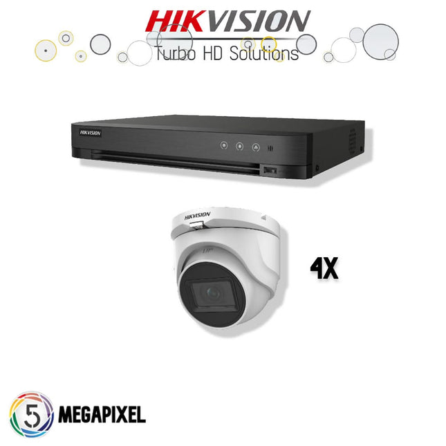Hikvision Turbo HD Set | 4x Eyeball | 5 Megapixel |