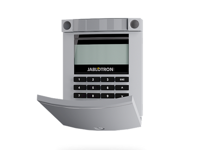 Jablotron JA-114E-GR, BUS codebedienpaneel met LCD, toetsenbord en RFID grijs